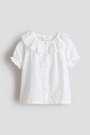 white collar blouse