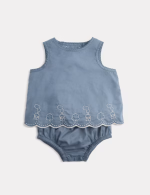 embroidered baby outfit