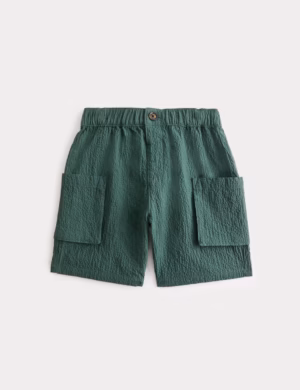 green seersucker shorts