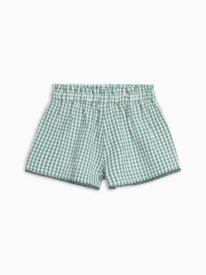 green check seersucker shorts