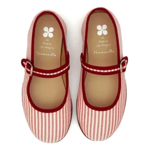 striped ballerinas