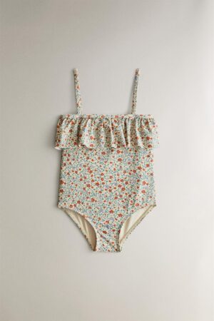 floral ruffle swimsuit