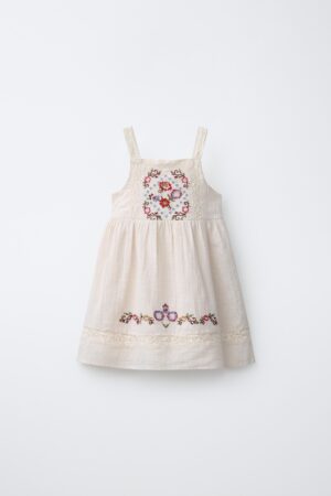 white embroidered dress