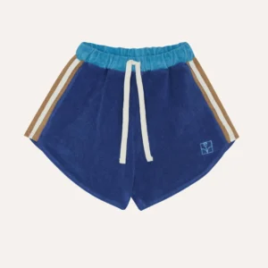 blue towelling shorts