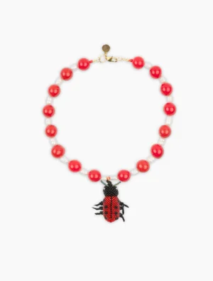 childrens red ladybird necklace