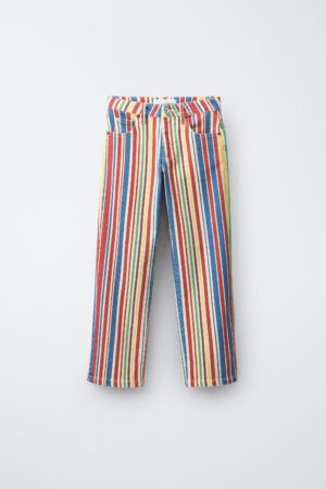 colourful striped jeans