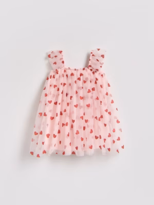 girls tulle heart dress