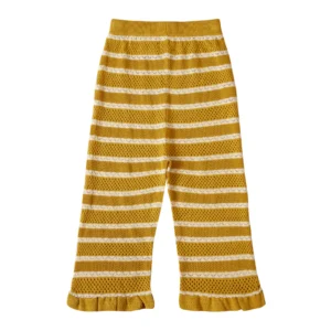 mustard textured trousers