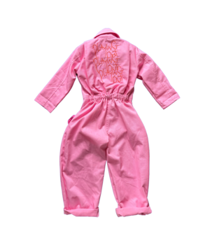 pink boiler suit