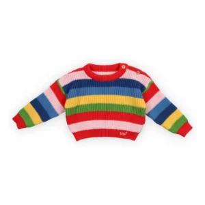 rainbow knit baby sweater