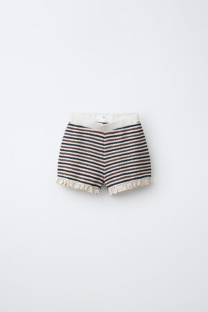 striped knit shorts