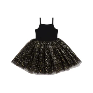 black and gold tutu dress